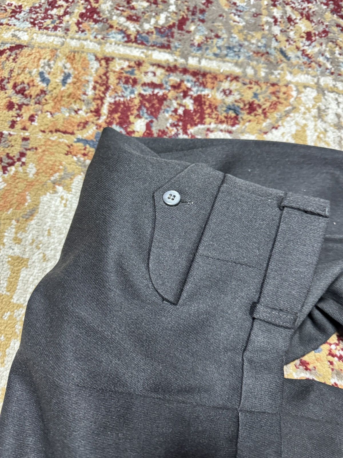 Vintage 1980s Wool Suit Pants Baggy Trousers Blend Balenciaga Rick Size US 36 / EU 52 - 4 Thumbnail