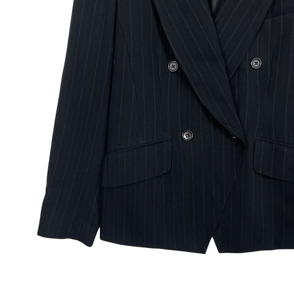 DKNY DKNY Stripe Double Breasted Wool Jacket Size XL / US 12-14 / IT 48-50 - 3 Thumbnail