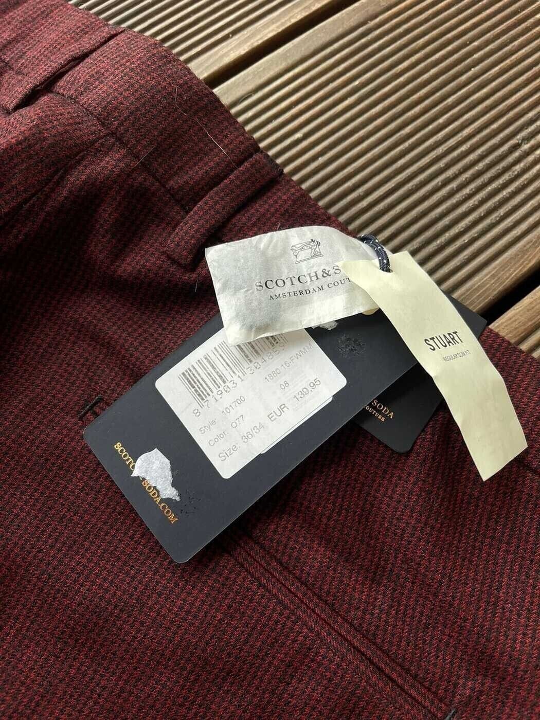 Scotch & Soda Basic Formal Red Woolen pants Scotch&Soda Size US 34 / EU 50 - 4 Thumbnail