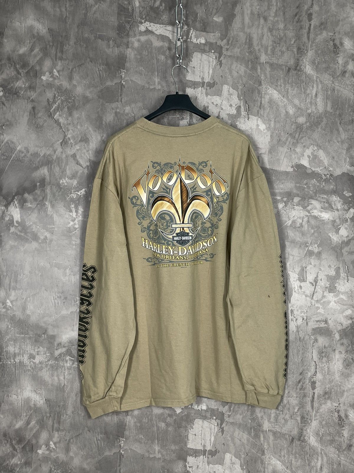 Vintage Vintage Y2K Harley Davidson Punk Long Sleeve Shirt Grunge Size US XL / EU 56 / 4 - 2 Thumbnail