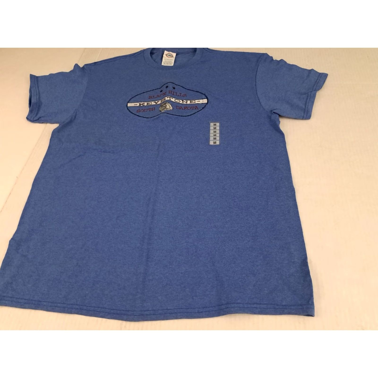 Delta VINTAGE Delta T-Shirt Unisex Adults 90s Embroidered Blue Cotton Short Sleeve Crew Neck Regular M NWT Size US M / EU 48-50 / 2 - 4 Thumbnail