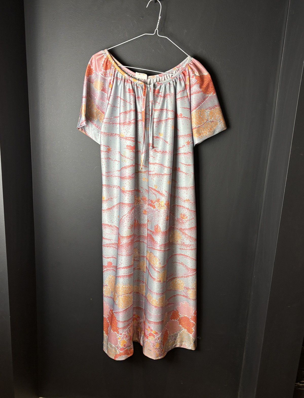 Vintage 1970s Vintage Sleep Gown Ugly Polyester Slip Dress Long PJs Size M / US 6-8 / IT 42-44 - 1 Thumbnail