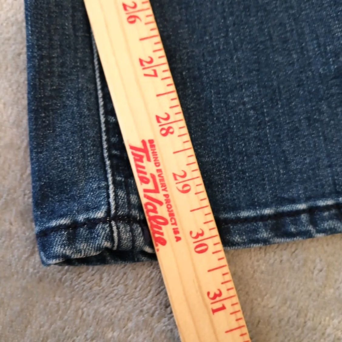 Vintage Oat New York Jeans Womens 2 26 Blue High Rise Slim Boot Cut Dark Wash Denim Satin Zip Bootcut Pocket 5-Pocket Womens Mens Girls Size 26" / US 2 / IT 38 - 5 Thumbnail