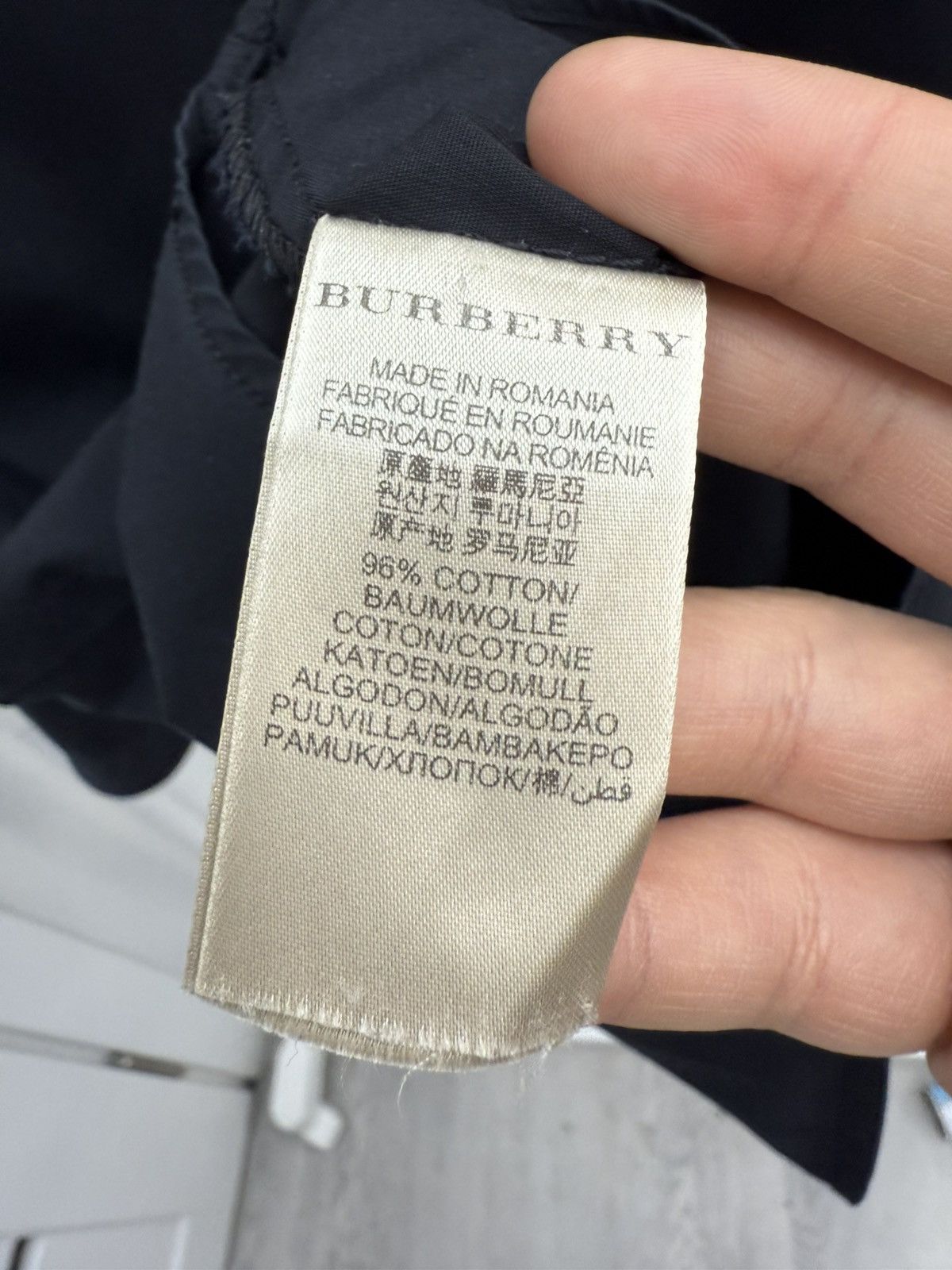 Burberry Burberry Brit Logo Embroidered 3/4 Sleeve Cotton Shirt Size S / US 4 / IT 40 - 6 Thumbnail