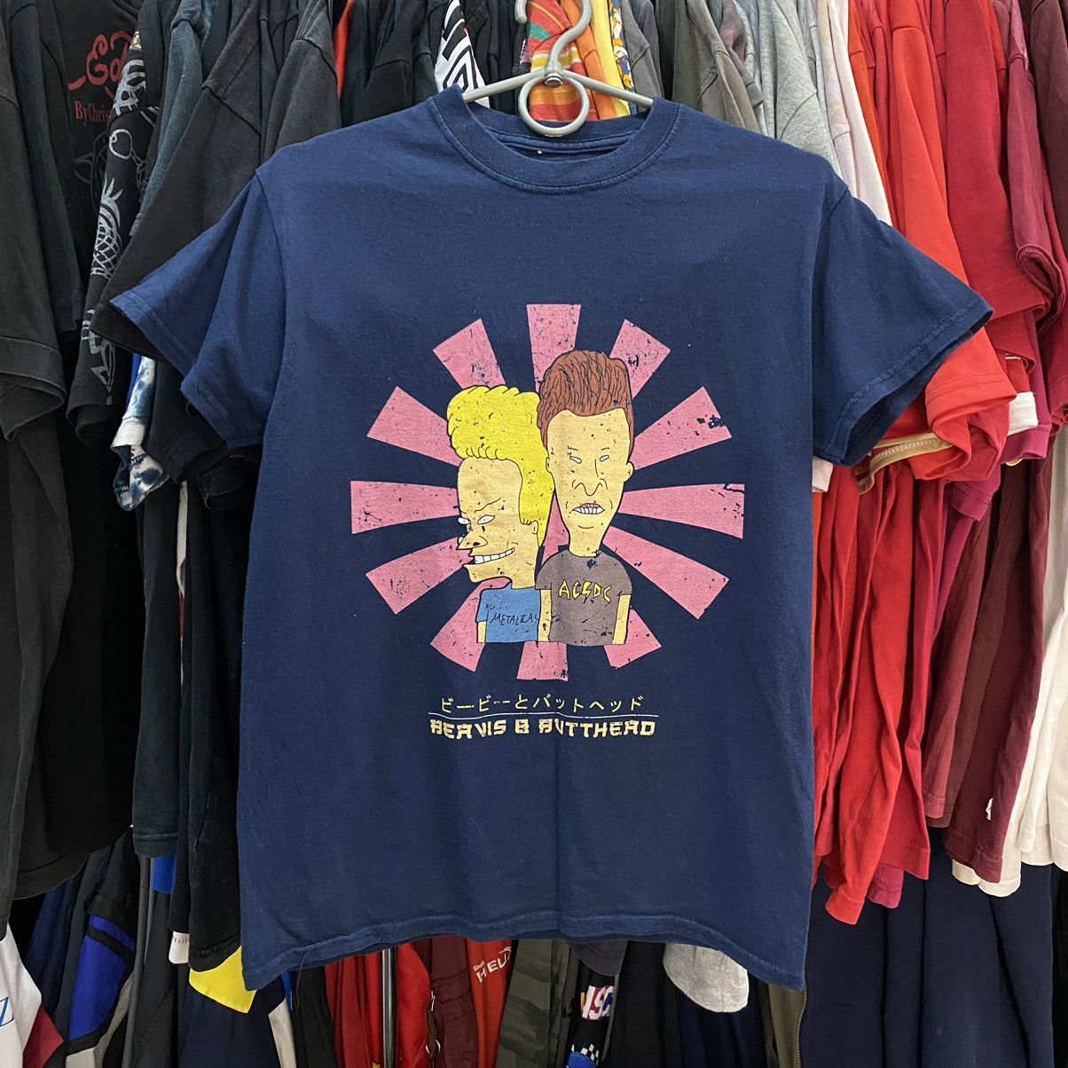 Cartoon Network Vintage Beavis & Batthead Big logo AC/DC x Metallica tee Size US S / EU 44-46 / 1 - 1 Thumbnail
