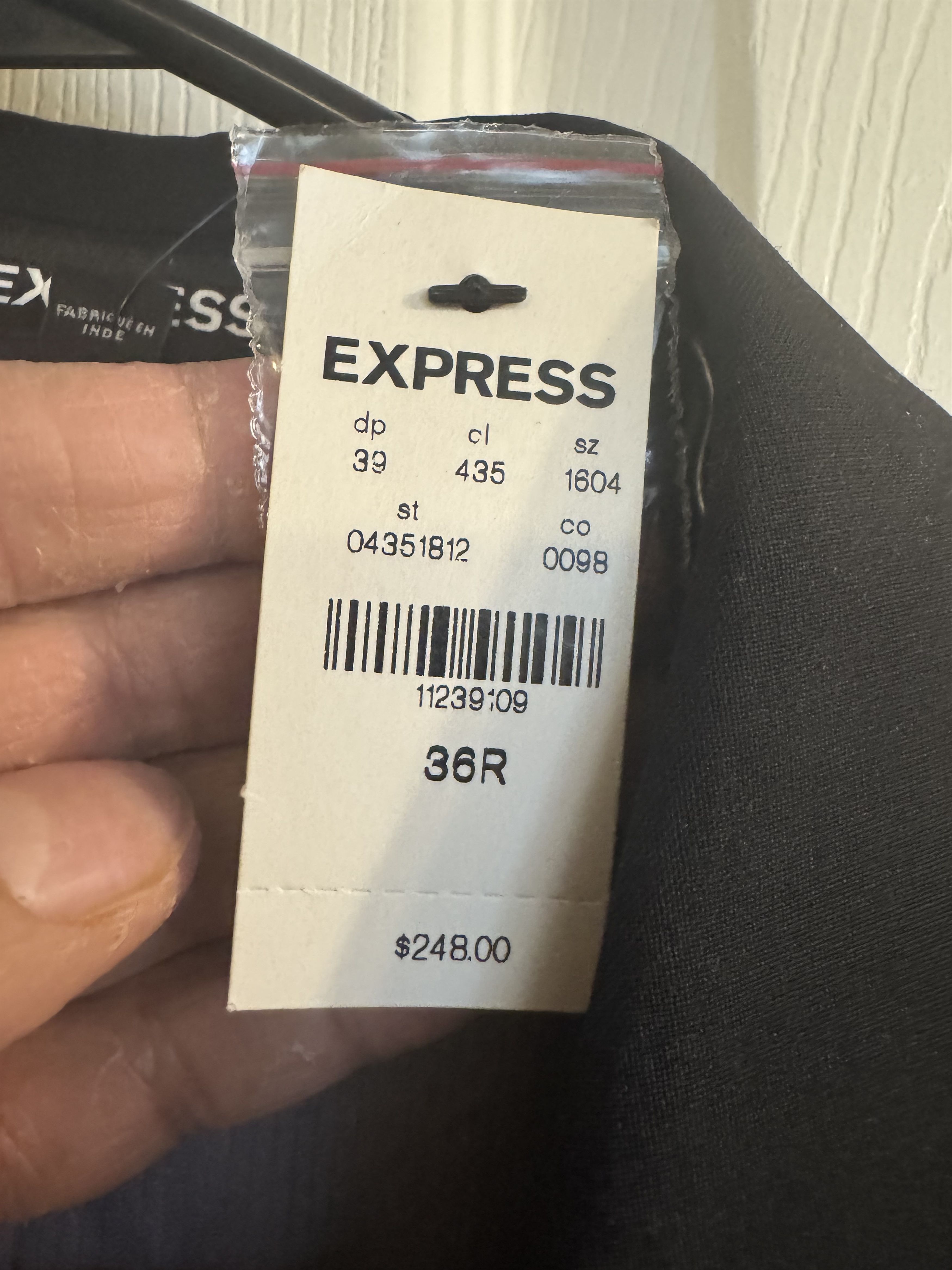 Express Black Slim Blazer Size 36R - 2 Thumbnail