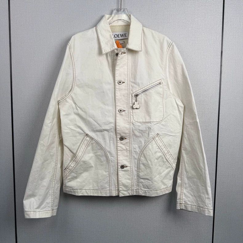 Loewe LOEWE White Denim Jacket - dmc Size US L / EU 52-54 / 3 - 1 Thumbnail