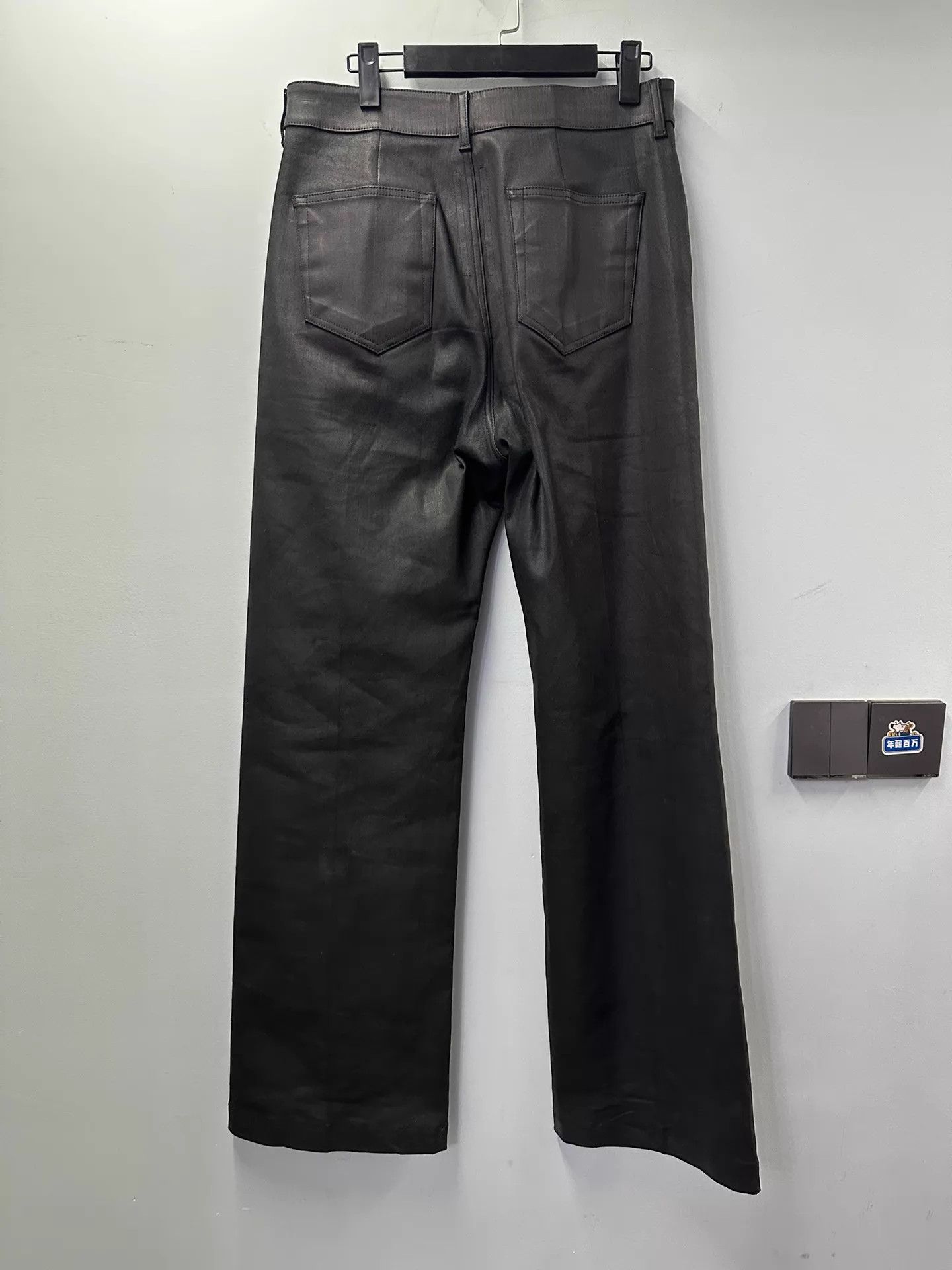 Rick Owens Rick Owens Geth Waxed Straight Wide-Leg Jean Size 30 Size US 30 / EU 46 - 3 Thumbnail