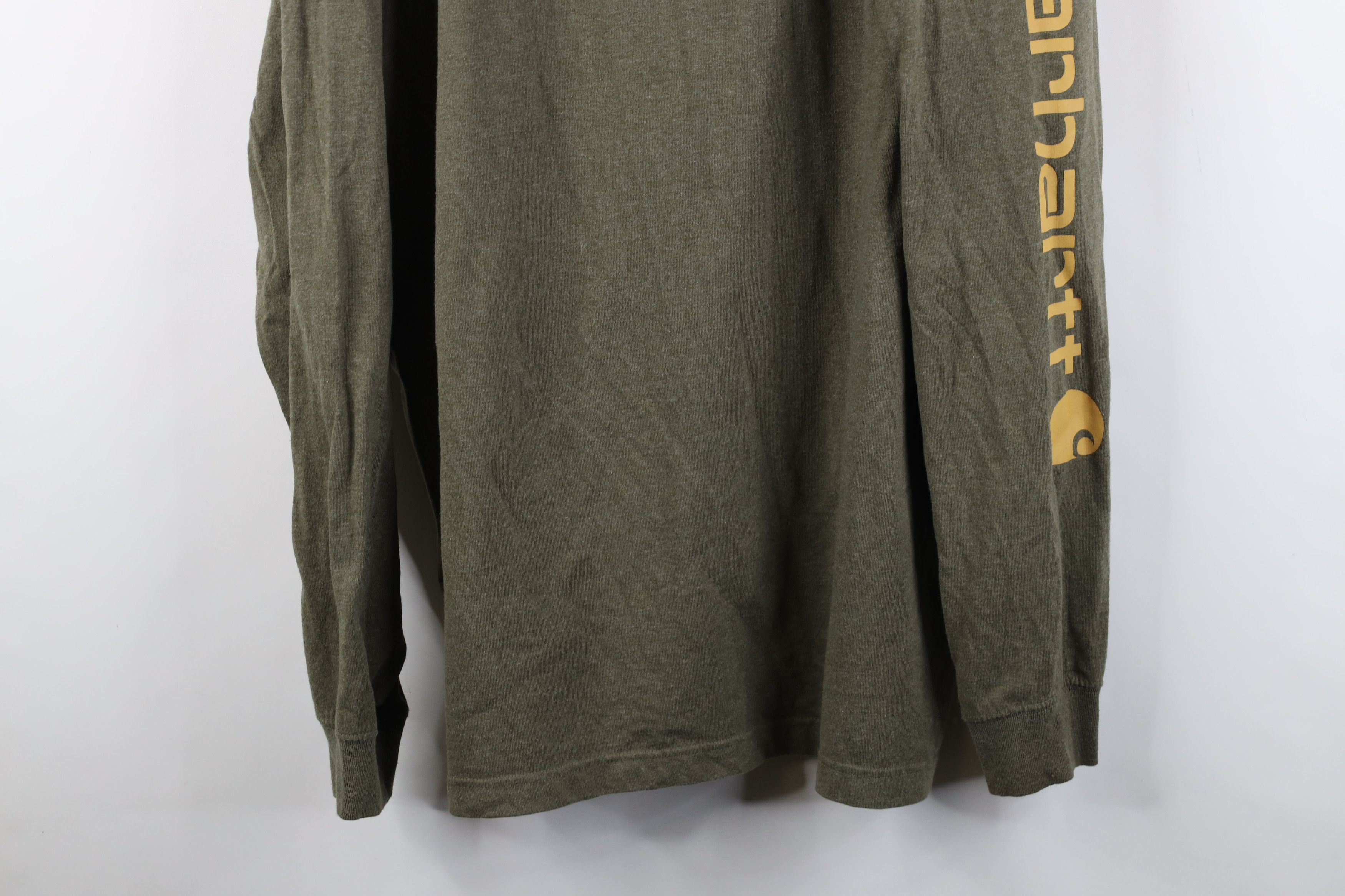 Carhartt Vintage Y2K Carhartt Spell Long Sleeve T-Shirt Heather Green Size US XL / EU 56 / 4 - 3 Thumbnail