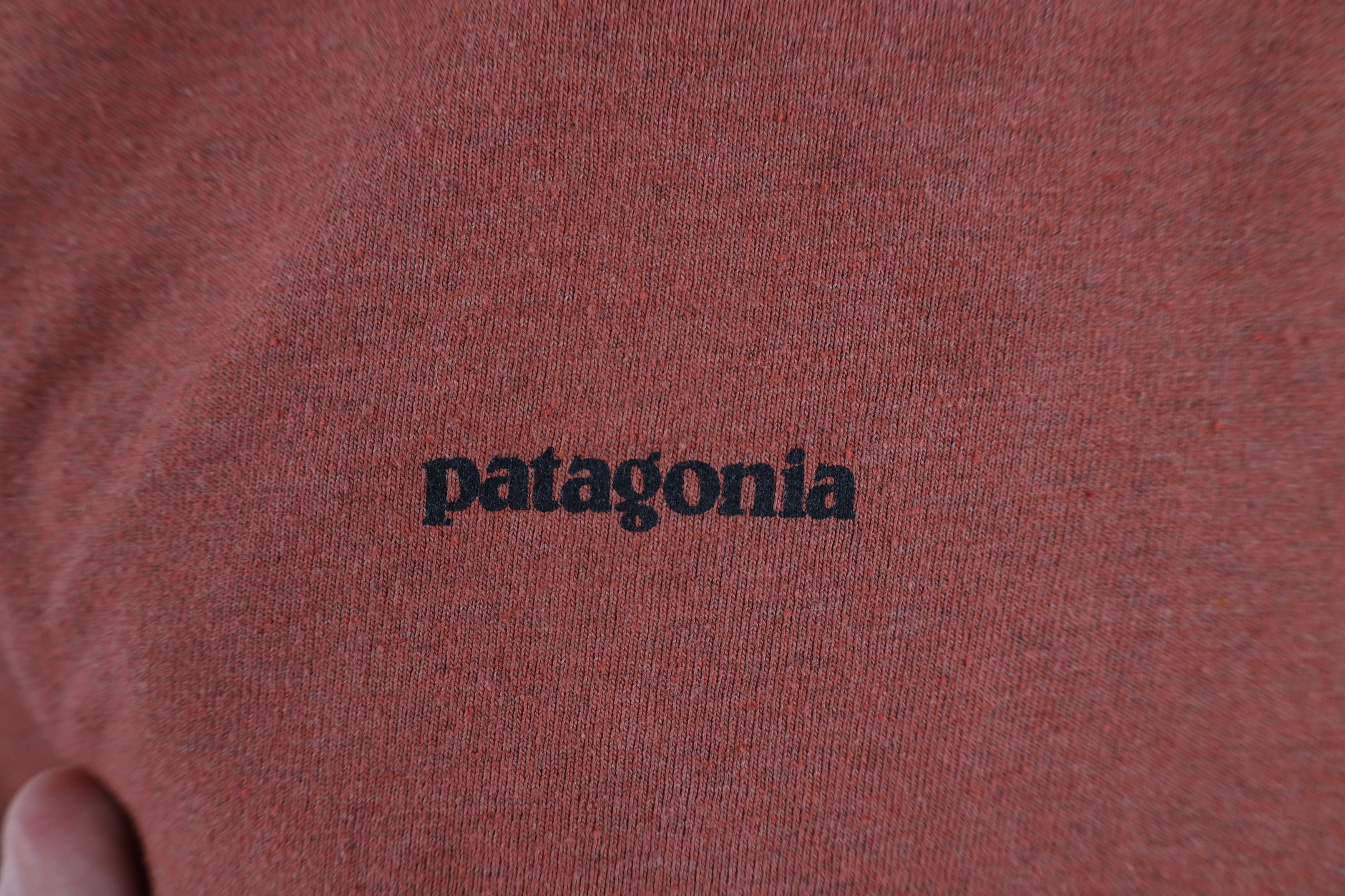 Patagonia × Vintage Patagonia Big Logo Long Sleeve T-Shirt Reddish Orange Size US M / EU 48-50 / 2 - 4 Thumbnail