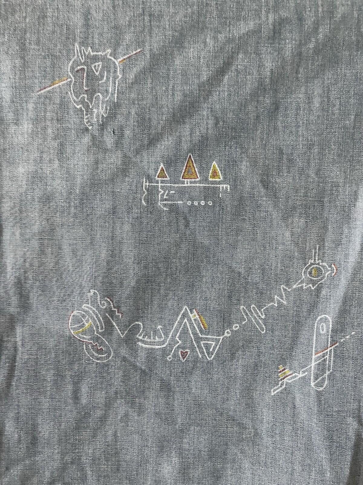 Other Vintage Hand Drawn Chambray Denim Jacket Blue M/L Size L / US 10 / IT 46 - 6 Thumbnail