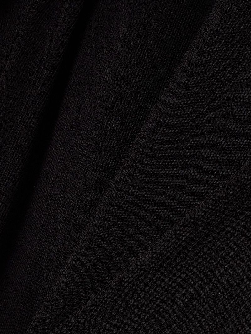 Saint Laurent Paris o1bcso1str1125 Robe Longue Twist Encolure in Black Size M / US 6-8 / IT 42-44 - 4 Thumbnail