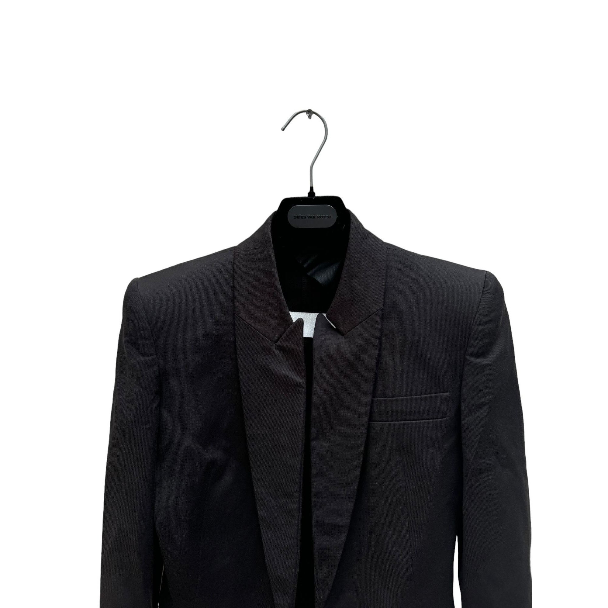 Maison Margiela SS 2008 Black Blazer Jacket with Inverted Collar Size XS / US 0-2 / IT 36-38 - 2 Thumbnail