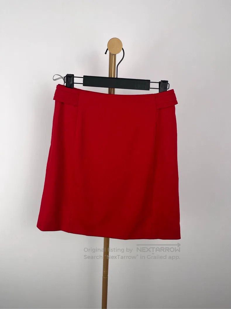 Hermes Hermes Red Belted Skirt Size 42" / US 20 - 2 Thumbnail
