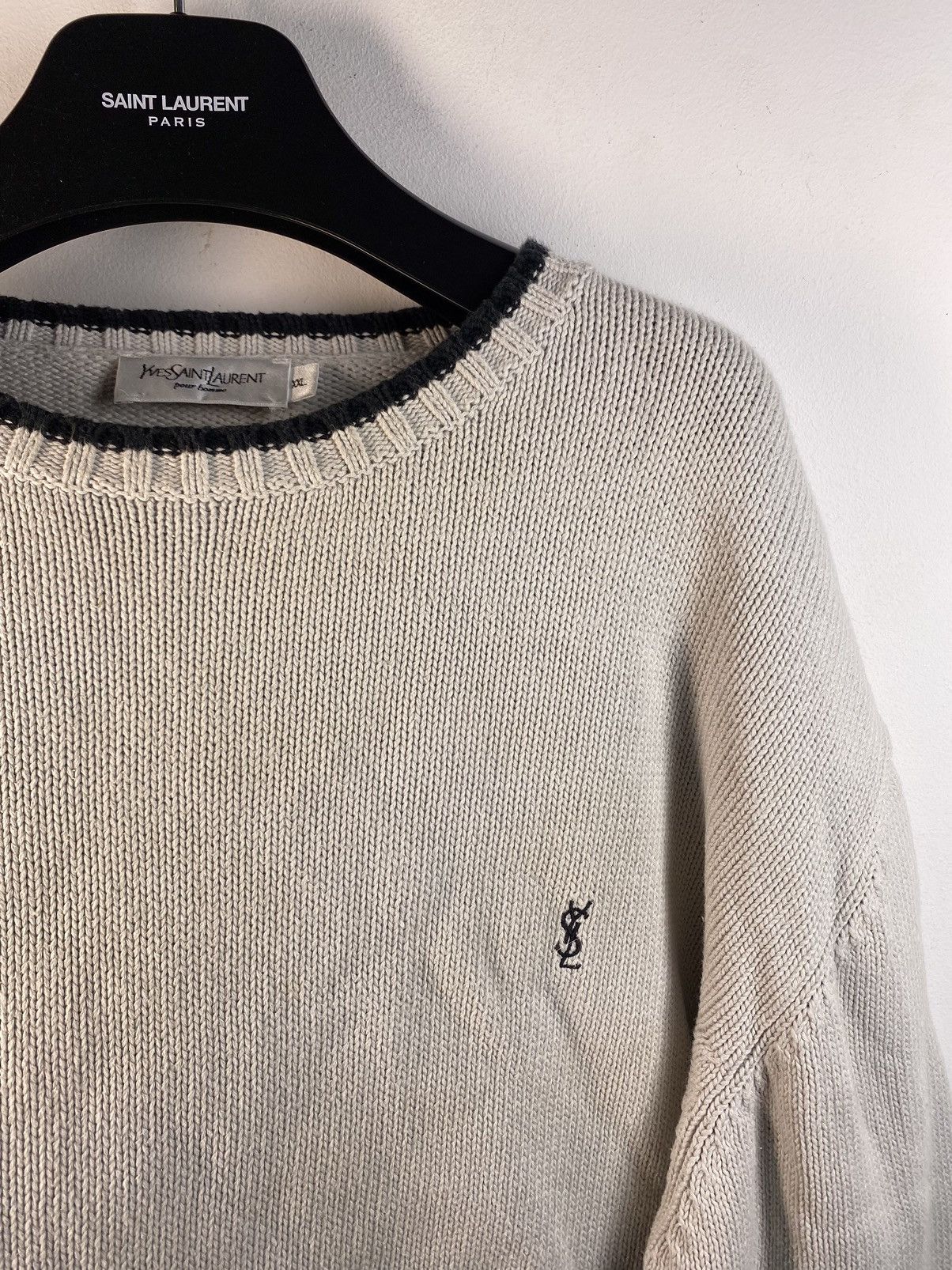 Pale YSL Sweater Knit Yves Saint Laurent Sweater