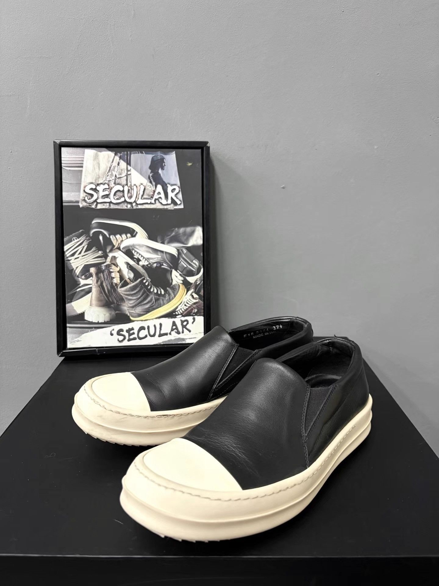 Rick Owens Rick Owens Mainline Leather Big Converse Slip-On K34 Size US 5.5 / EU 38 - 1 Thumbnail