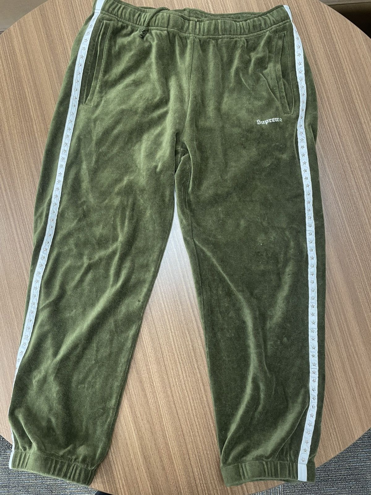 Supreme Supreme Studded Velour Track Pants | Grailed