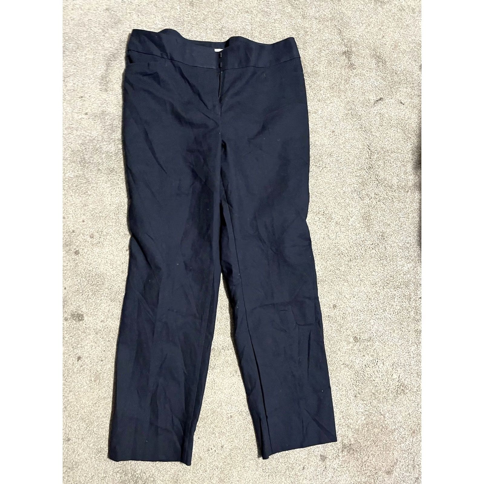 Talbots Talbots Pants Womens 12P Navy Blue Straight Stretch Casual Business Chino Pants Petites Regular Inseam 26in Womens Size 32" / US 10 / IT 46 - 2 Thumbnail