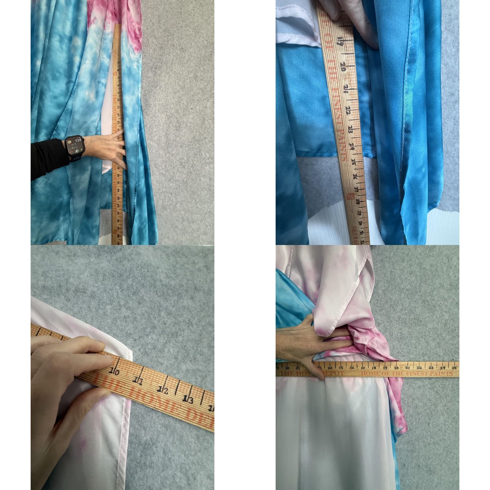 BuddyLove Buddy Love Dress Womens Small Multicolor Tie Dye Satin Kaftan Maxi Boho Size S / US 4 / IT 40 - 8 Thumbnail