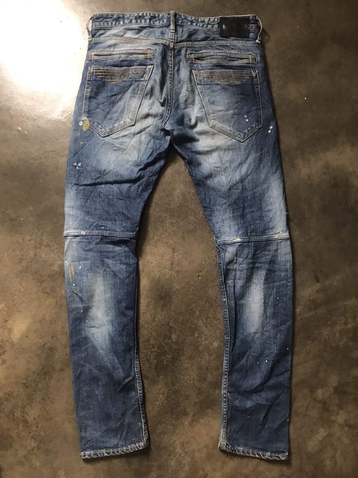 Jimmy Taverniti × Taverniti × Vintage Jimmy Taverniti - Blackie Fade Washed Splattered Paint Jeans Size US 30 / EU 46 - 13 Thumbnail