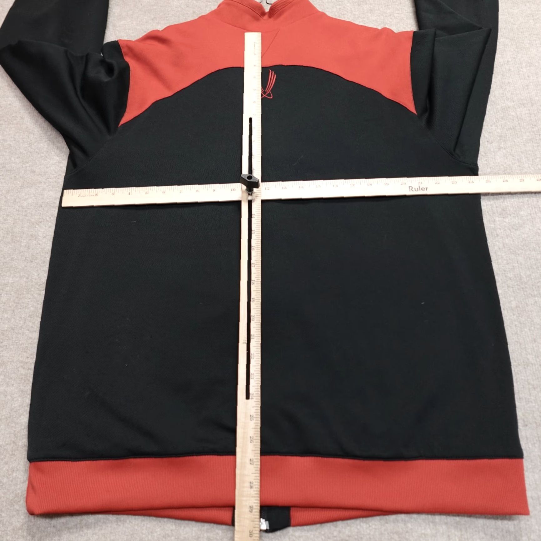 Nike **Vintage Nike Track Jacket Black XL Full Zip Red Trim Basketball Y2K** User: Vintage Nike Track Jacket Black Full Zip Red Trim XL Basketball Y2K Size US XL / EU 56 / 4 - 5 Thumbnail