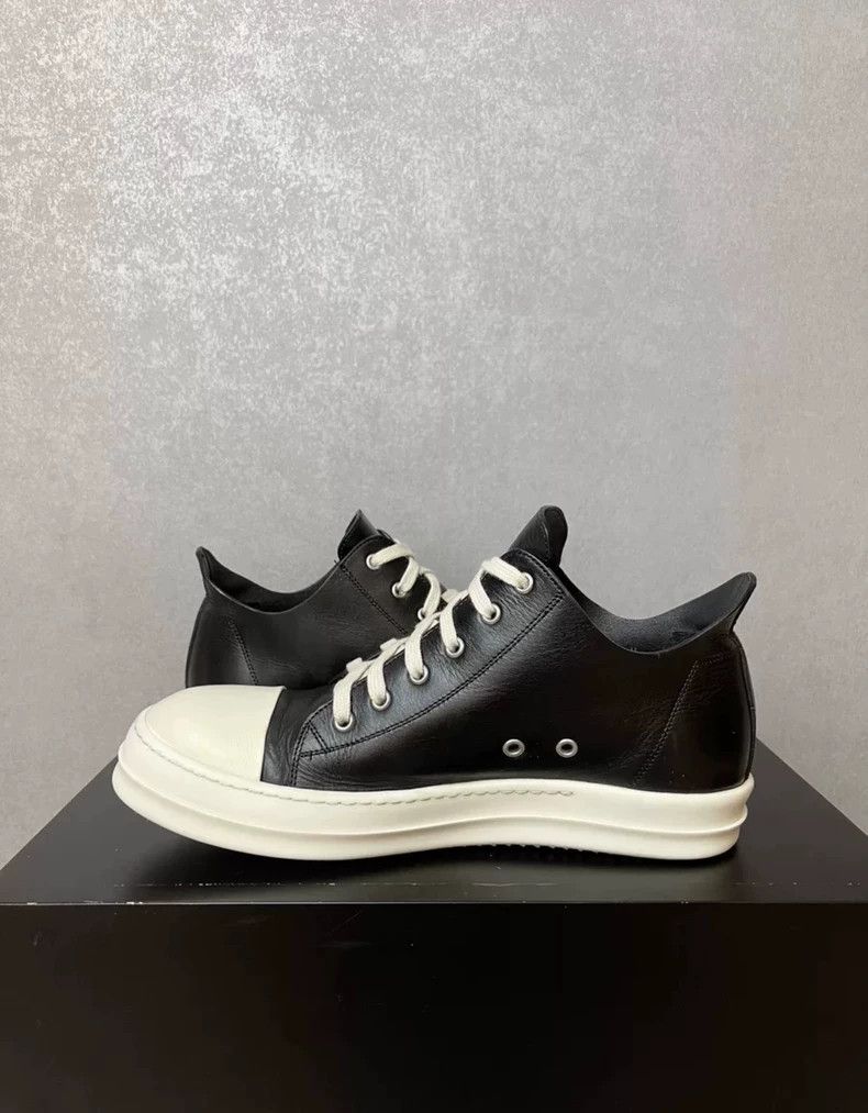 Rick Owens Rick Owens Black and white low-top Converse shoes Size US 10 / EU 43 - 4 Thumbnail