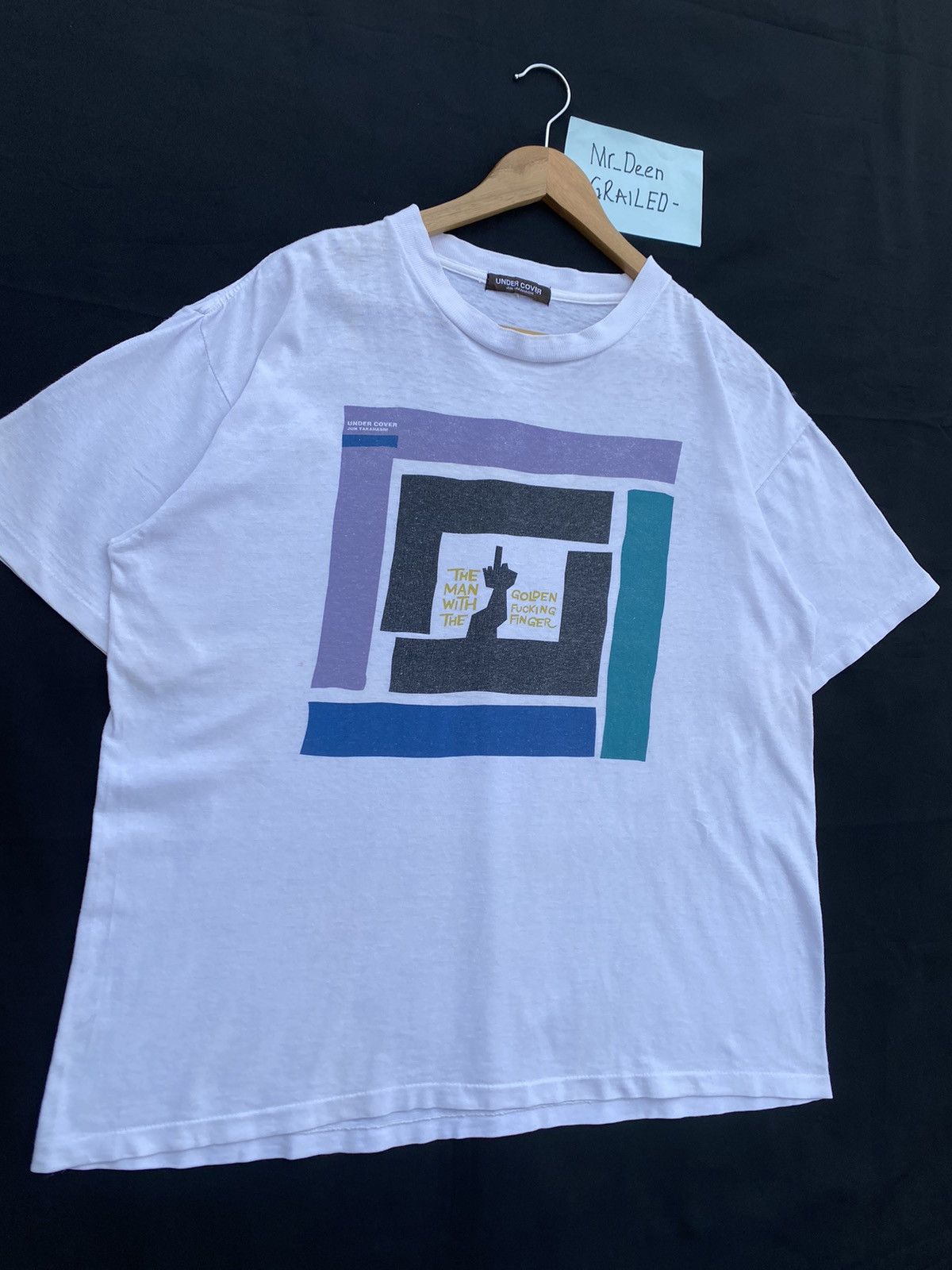 Jun Takahashi Vtg 90s Undercover The Man with Golden Fucking Finger Tshirt Size US M / EU 48-50 / 2 - 5 Thumbnail