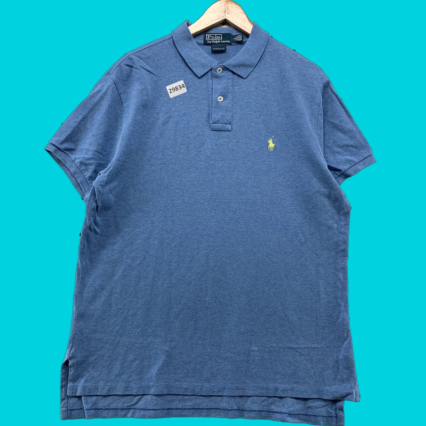 Polo Ralph Lauren Polo Ralph Lauren Collared Shirt Mens Large Blue Yellow Pony Custom 22x31 Size US L / EU 52-54 / 3 - 1 Thumbnail