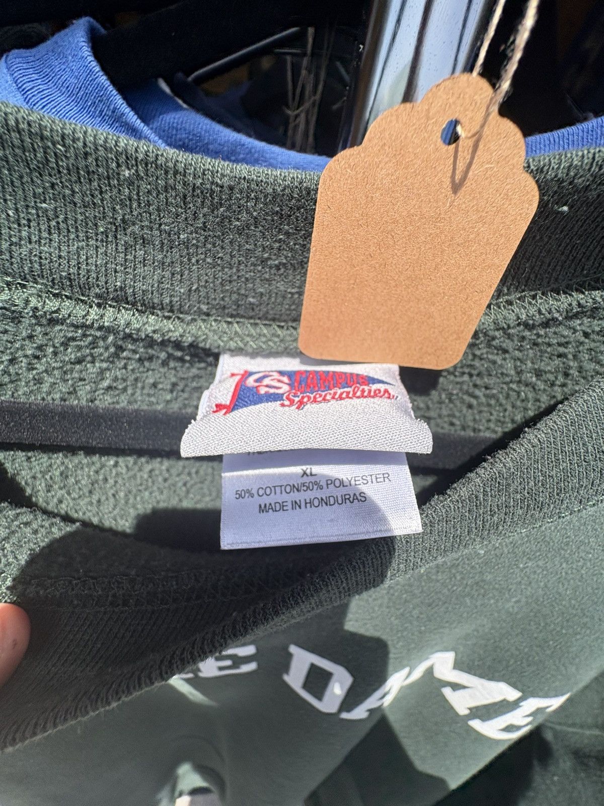 NCAA × Vintage Vintage 1990s Notre Dame Crewneck Sweatshirt Size US XL / EU 56 / 4 - 3 Thumbnail