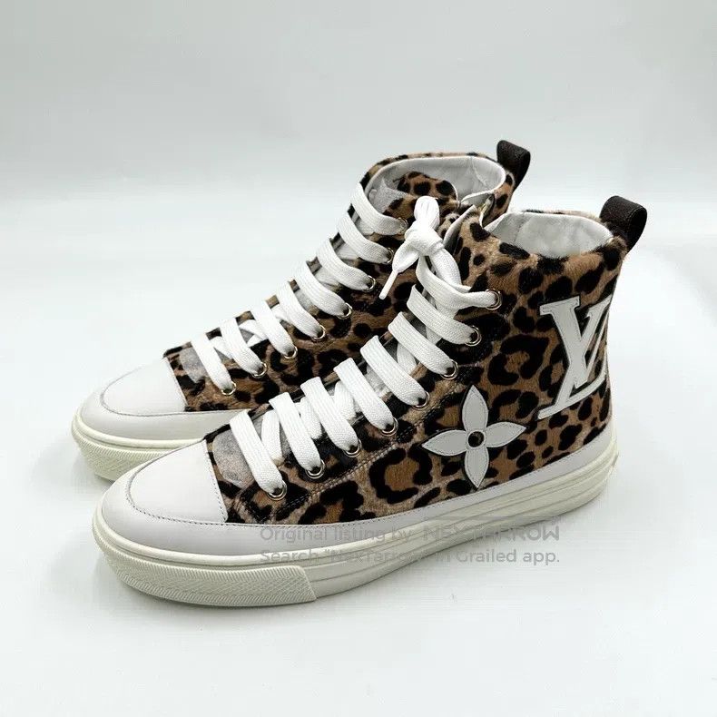 Louis Vuitton Louis Vuitton Leopard-print high-top board shoes Size US 5.5 / IT 35.5 - 1 Thumbnail