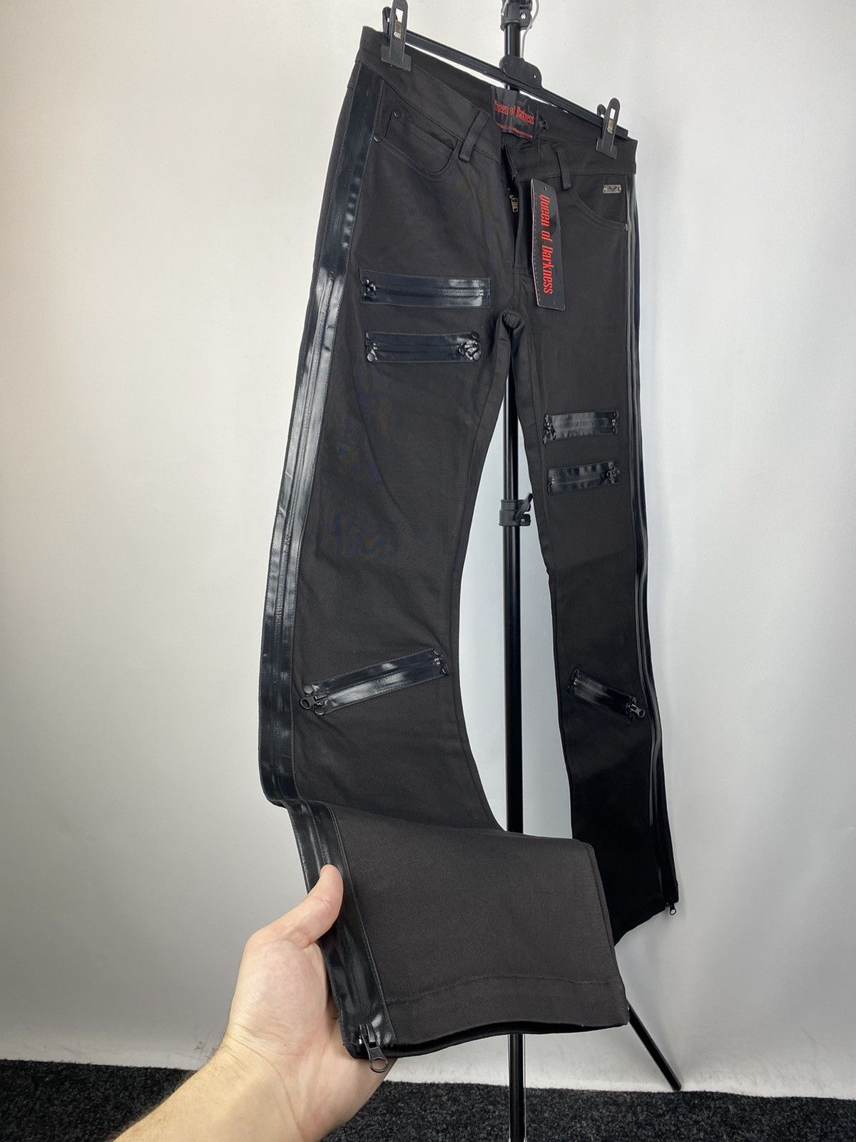 Japanese Brand × Vintage 🔥QUEEN OF DARKNESS MULTI ZIPPER OPIUM GOTHIC PANTS WOMEN SEX Size 32" / US 10 / IT 46 - 12 Thumbnail