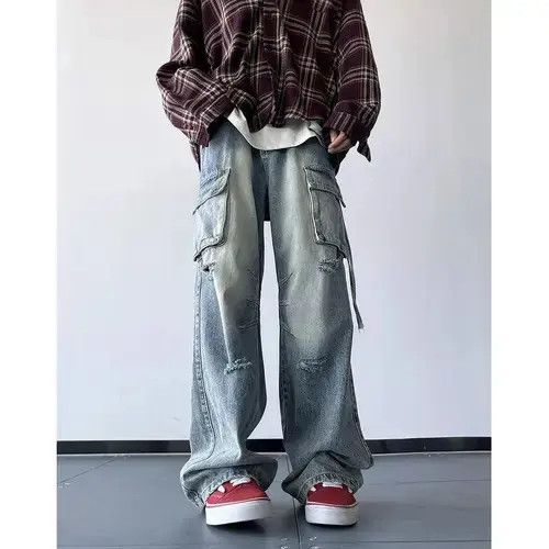 VIBE Ripped Holes Cargo jeans Size US 32 / EU 48 - 3 Thumbnail