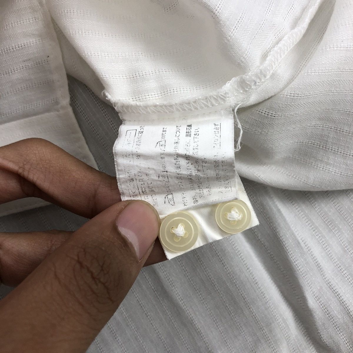 Japanese Brand × Kansai Yamamoto × Vintage Vintage Sissy by Kansai Yamamoto White Button Up Shirt Size US L / EU 52-54 / 3 - 8 Thumbnail