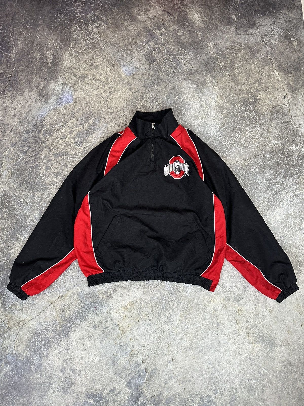image of Vintage Ohio State Zipup Jacket in Black, Men's (Size Large)