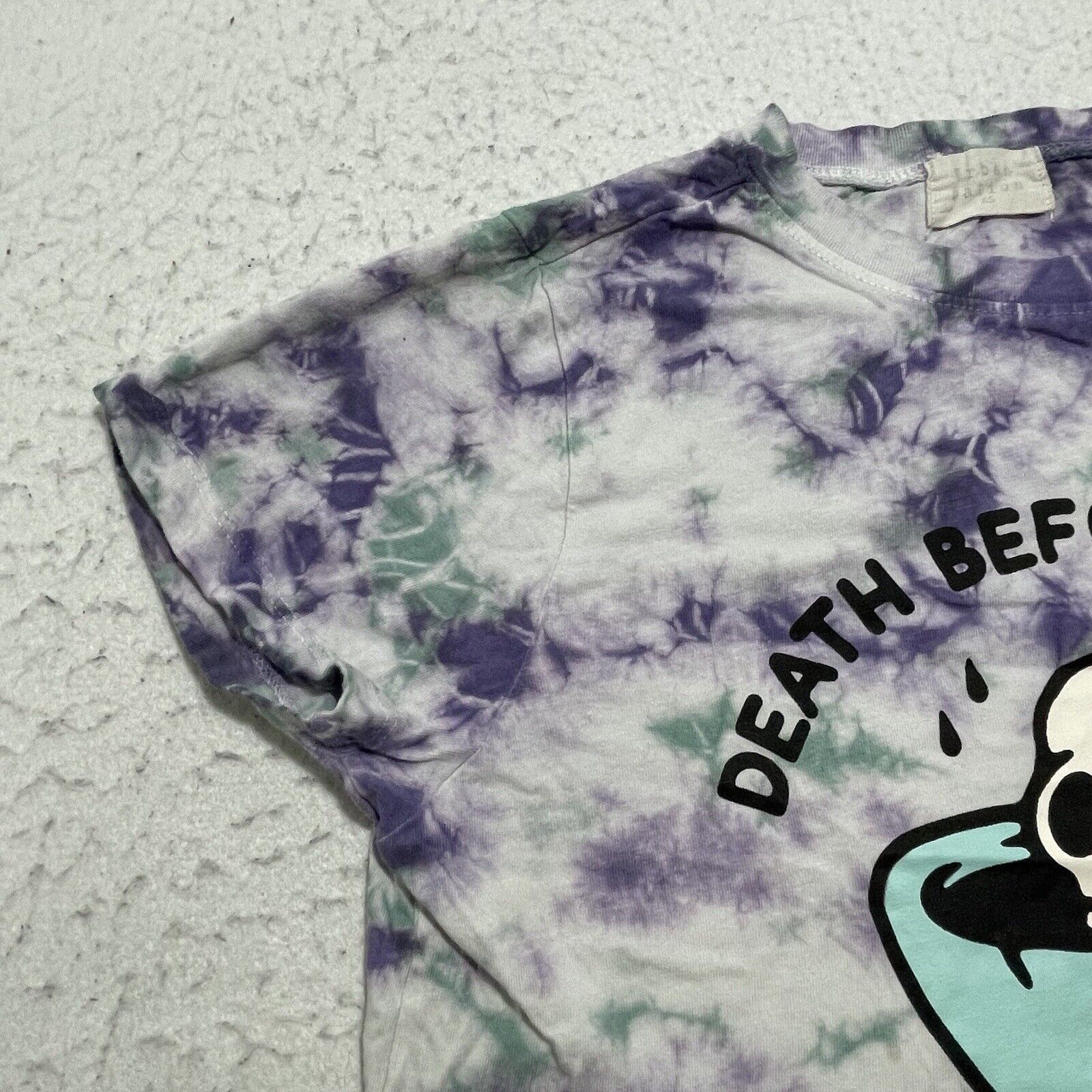 Other Urban Nation Death Before Decaf Tie-Dye Graphic T-Shirt Size XS / US 0-2 / IT 36-38 - 4 Thumbnail