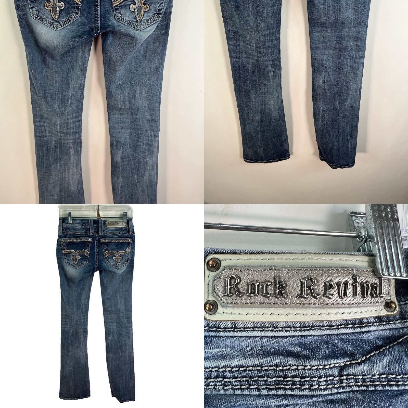 Vintage VINTAGE N/A Rock Revival Jeans? No—Oops ensure accuracy: It’s Rock Revival Aleah Boot Cut Denim Jean Women's Size 25 Blue 28x33 Size 42" / US 20 - 8 Thumbnail