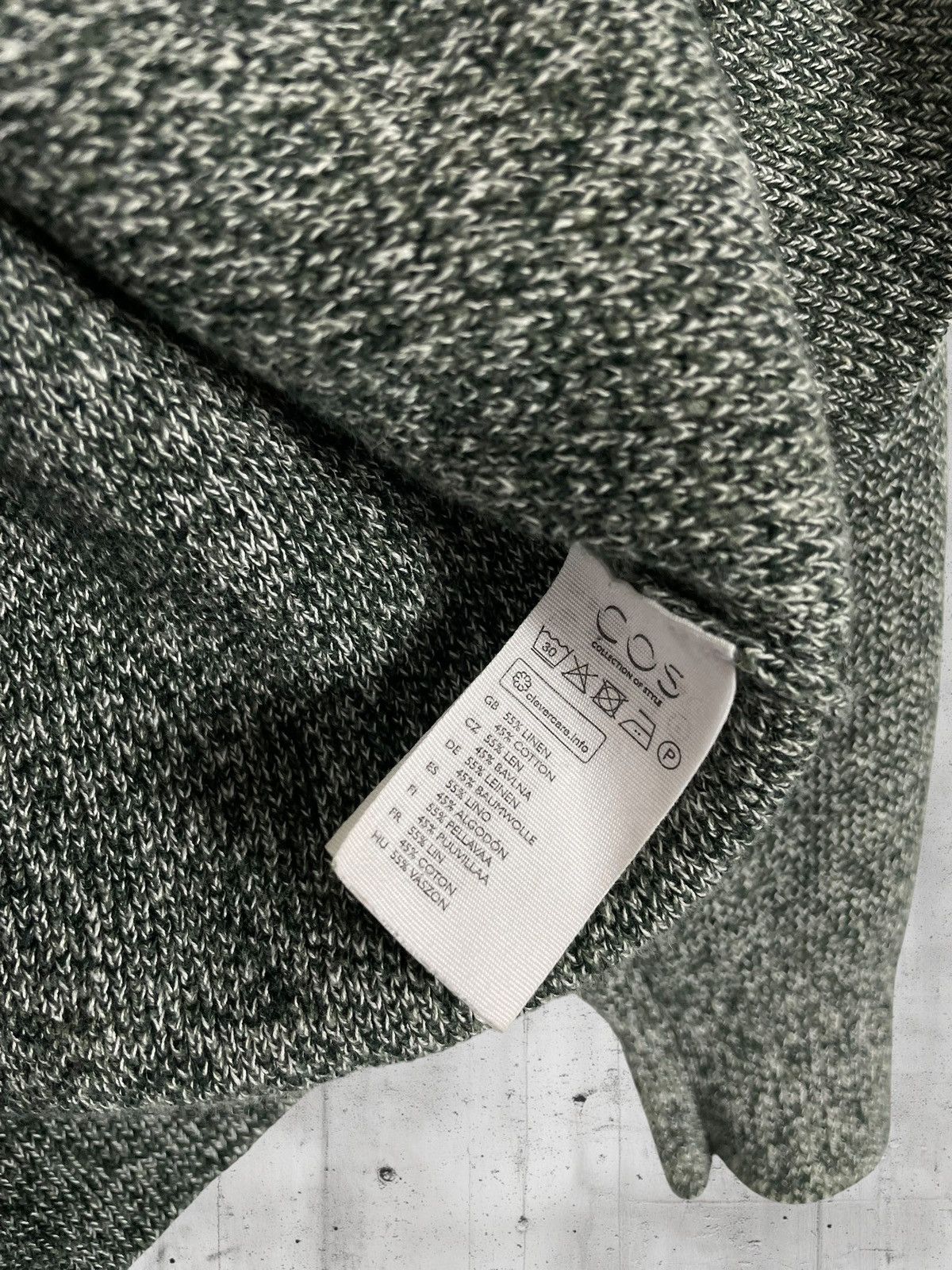 Cos COS Grey Linen Blend Crewneck Sweater Size US M / EU 48-50 / 2 - 4 Thumbnail