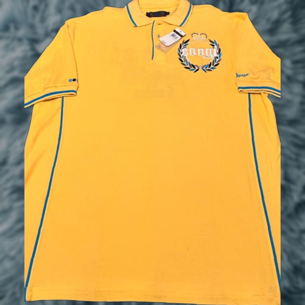 Coogi VINTAGE COOGI Royal Crown Logo Polo Collared Shirt Mens L Hip Hop NWT 90s Y2K Yellow Size US L / EU 52-54 / 3 - 1 Thumbnail