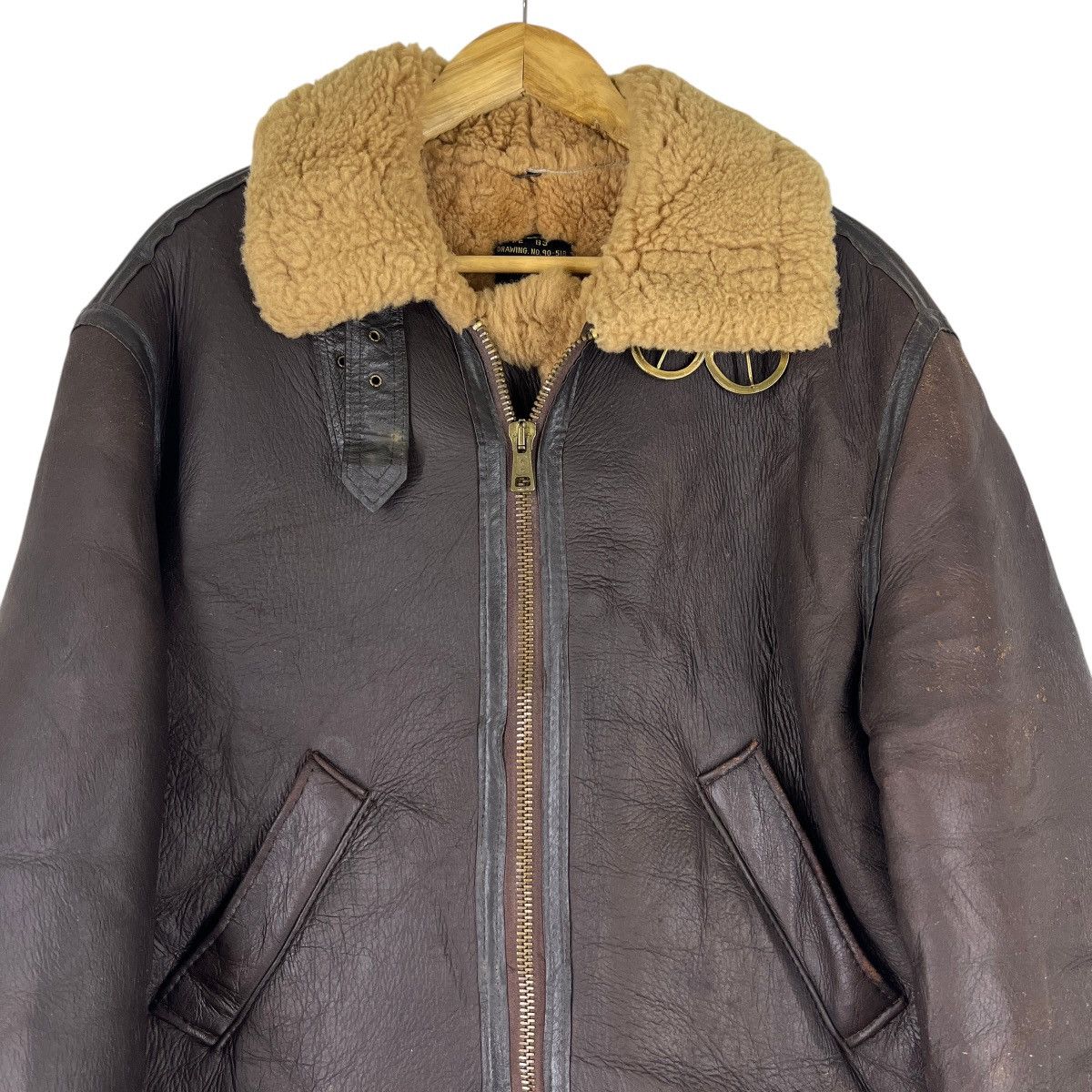 Vintage 🔥 Vintage Type B3 Insignia Shearling Leather Jacket Size US S / EU 44-46 / 1 - 5 Thumbnail