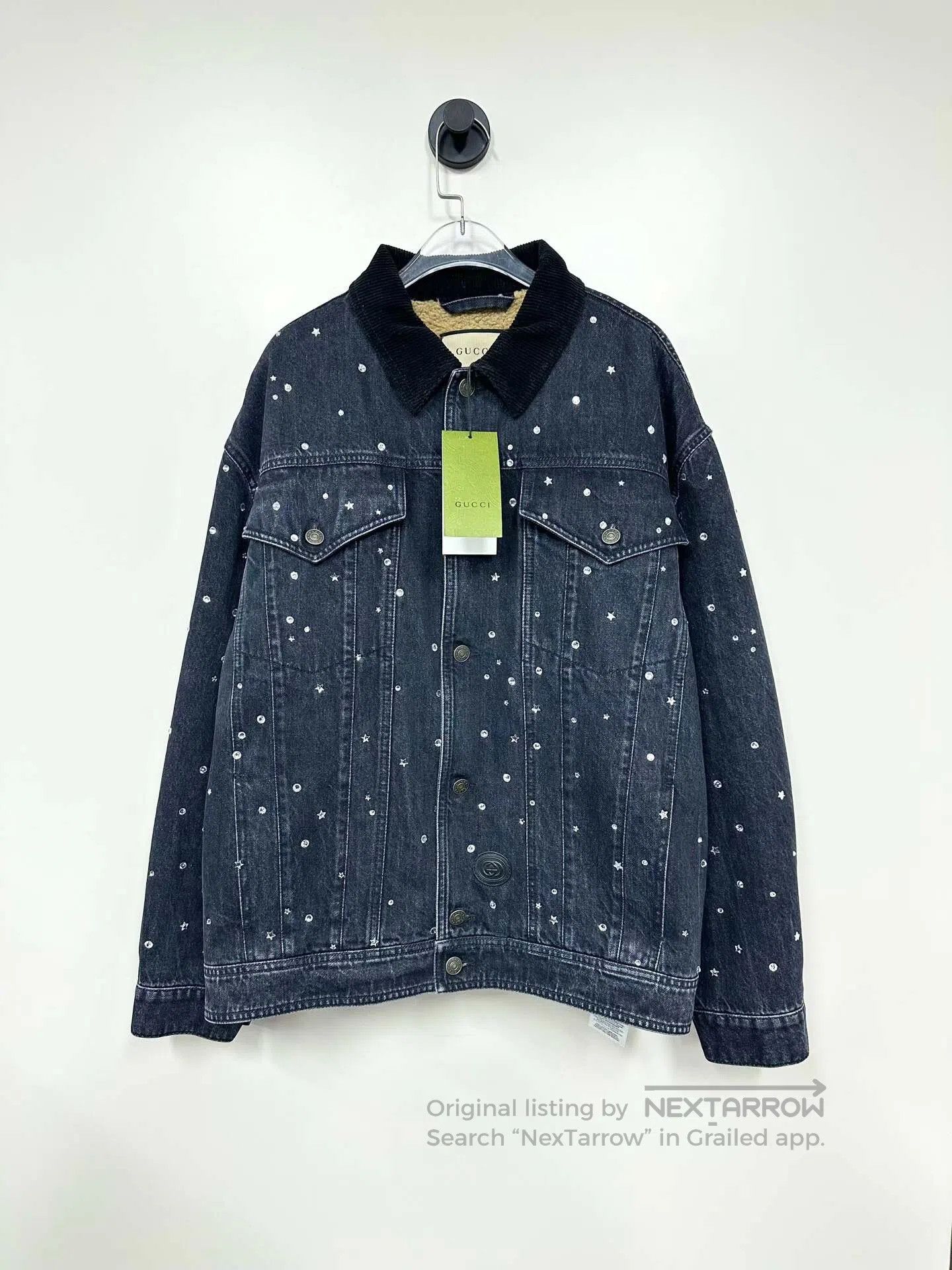 Gucci Guicci Navy Blue Star-Studded Heavy Denim Jacket with Stud Size US S / EU 44-46 / 1 - 1 Thumbnail