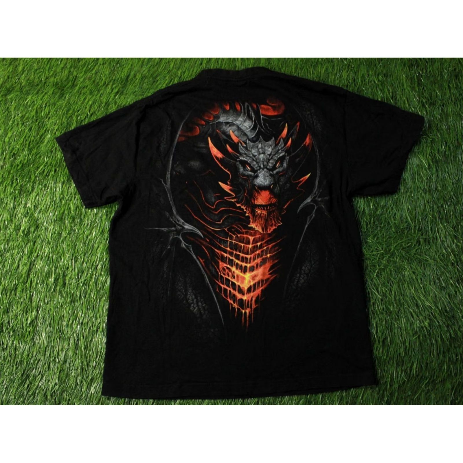 Vintage SPIRAL DRACONIC DRAGON SHIRT Men TSHIRT Tee 2010s Black Size M Short Sleeve Dragon Print Vintage No Size US M / EU 48-50 / 2 - 2 Thumbnail