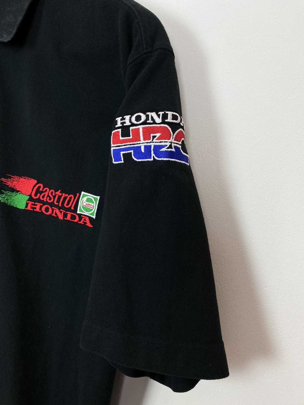 Other Vintage Honda Racing HRC Black Polo Shirt Castrol Black Top Size US M / EU 48-50 / 2 - 4 Thumbnail