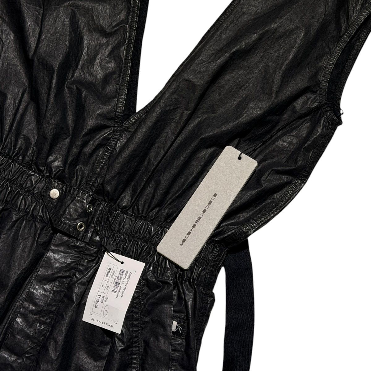 Rick Owens Waxed “body bag” jumpsuit Size US 30 / EU 46 - 2 Thumbnail