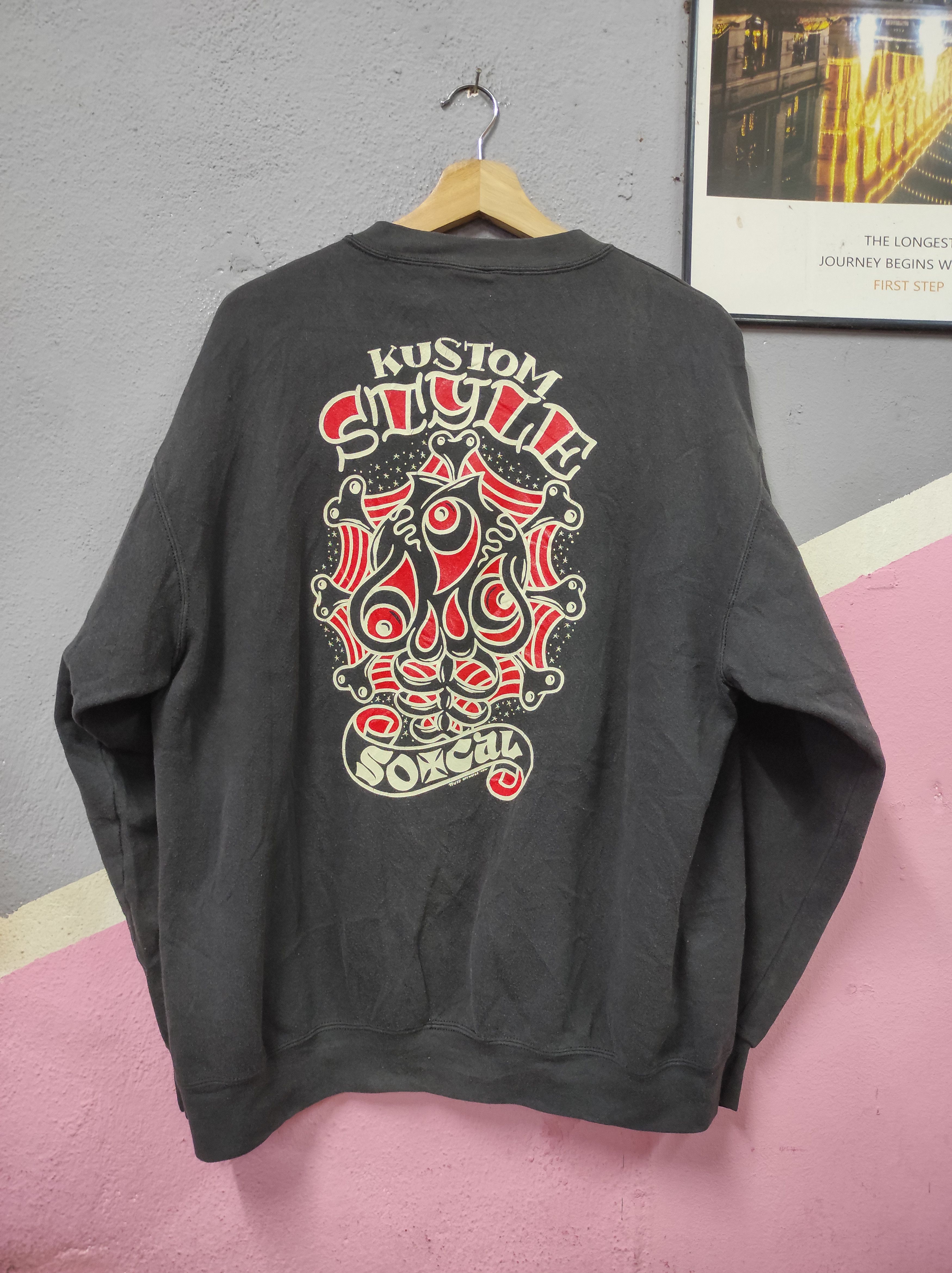 Art Comes First × Lee × Vintage LEE X ARTWORKS KUSTOM STYLE SOCIAL RARE VTG SWEATSHIRT Size US L / EU 52-54 / 3 - 2 Thumbnail