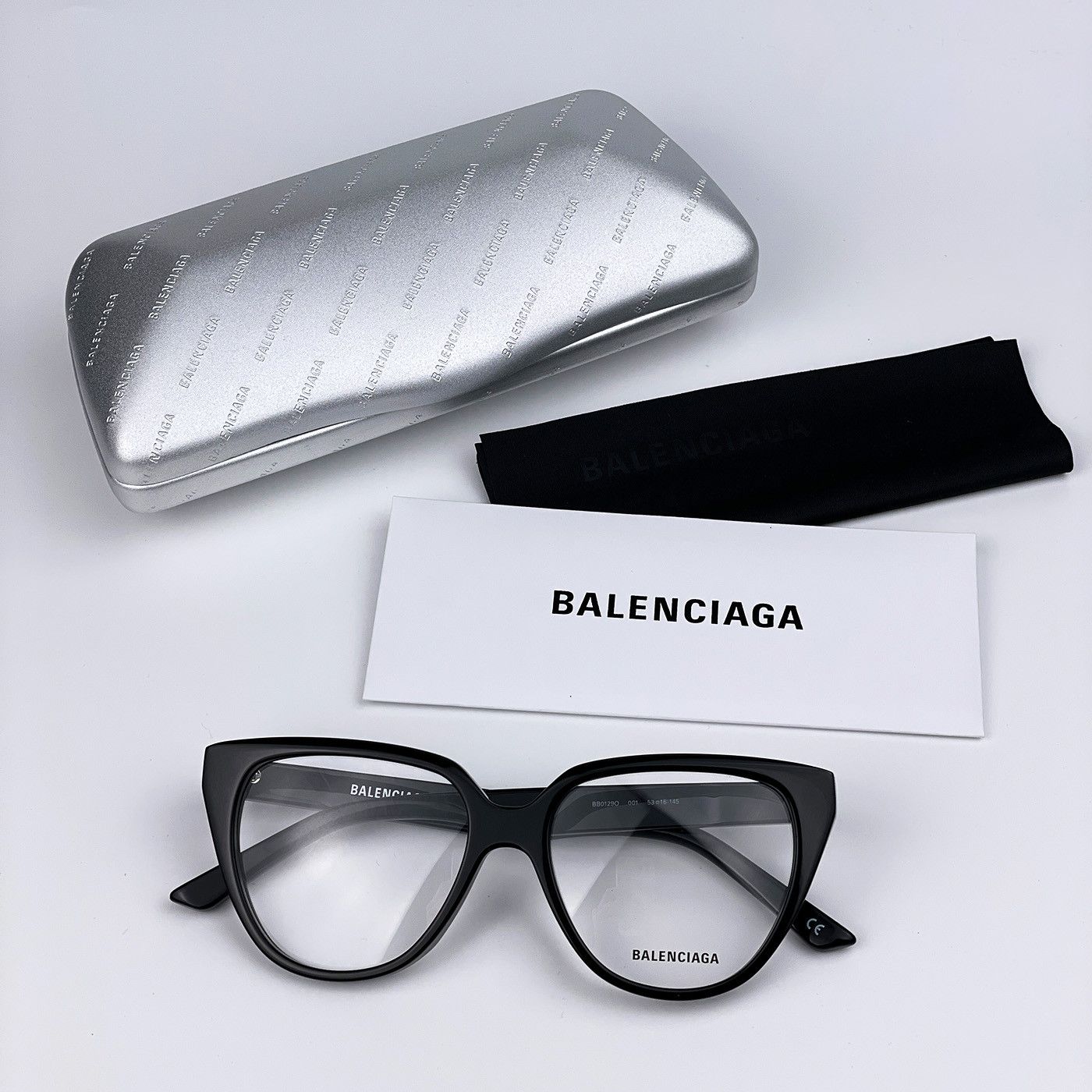 Balenciaga NEW Balenciaga BB0129O 001 Black Butterfly Women Eyeglasses Size ONE SIZE - 4 Thumbnail