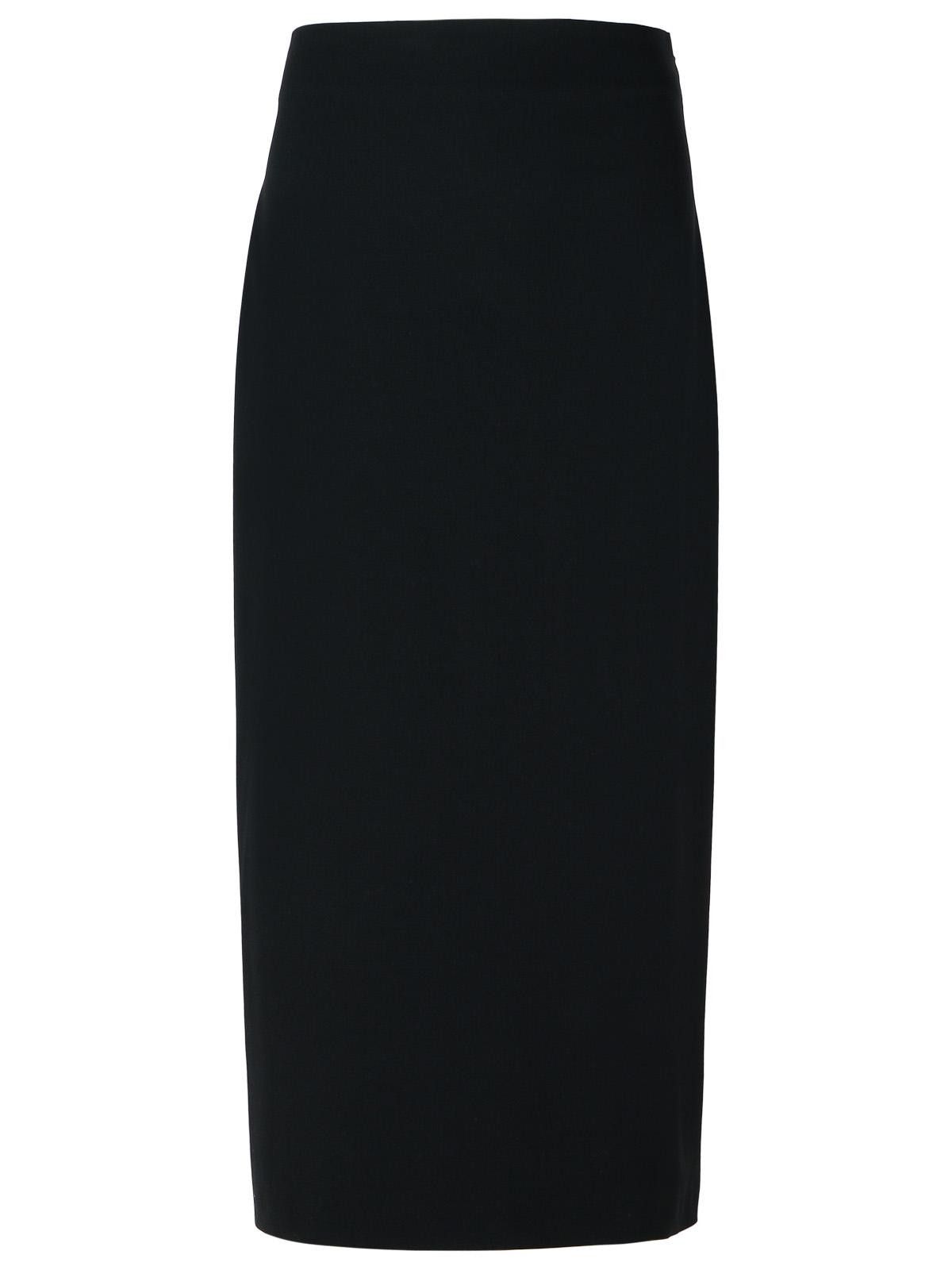 Loulou de Saison LOULOU DE SAISON 'Samos' Black Virgin Wool Skirt Size 28" / US 6 / IT 42 - 1 Thumbnail