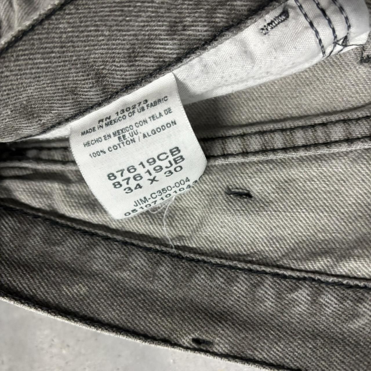 Japanese Brand × Vintage Crazy Vintage Y2K/2000s Grunge Faded Grey Skater Denim Jeans! Size US 33 - 8 Thumbnail