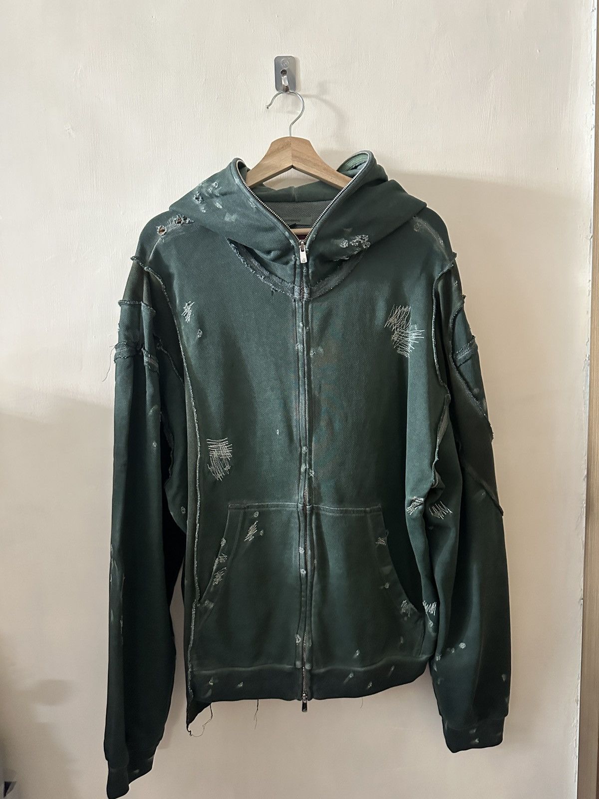 CMMAWEAR CMMAWEAR AW24 Green ‘C’ contrast panel reworked hoodie Size US M / EU 48-50 / 2 - 1 Thumbnail