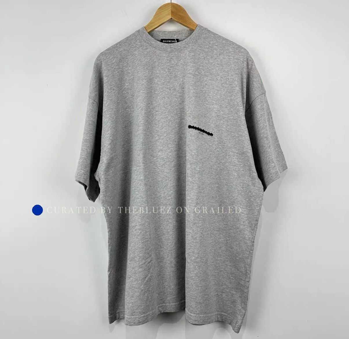 Balenciaga Gray Balenciaga Strike Line T-shirt Size US L / EU 52-54 / 3 - 1 Thumbnail