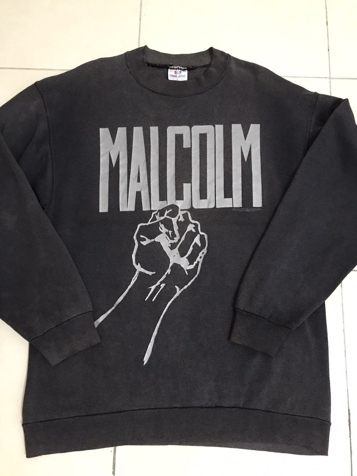 Vintage Vintage MALCOLM X 90s American Minister Activist Sweatshirt Size US L / EU 52-54 / 3 - 6 Thumbnail